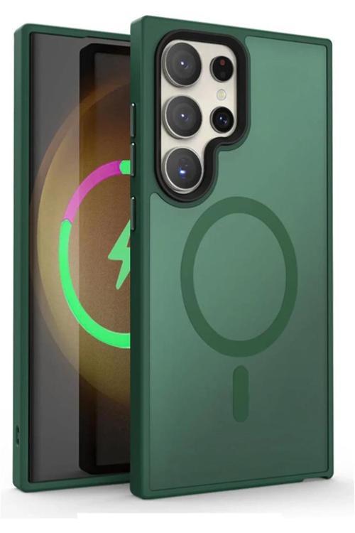 Galaxy S23 Plus Uyumlu Kılıf Kenarı Renkli Mat Transparan Magsafe Uyumlu New Impact Matte Kılıf