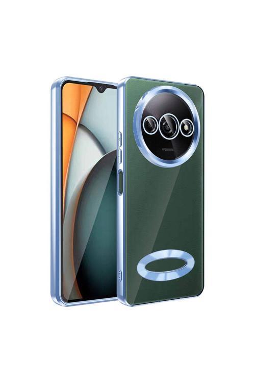 Xiaomi Redmi A3 4G 2024 Uyumlu Kılıf Kamera Korumalı Logo Gösteren Parlak Colored Z-Omega