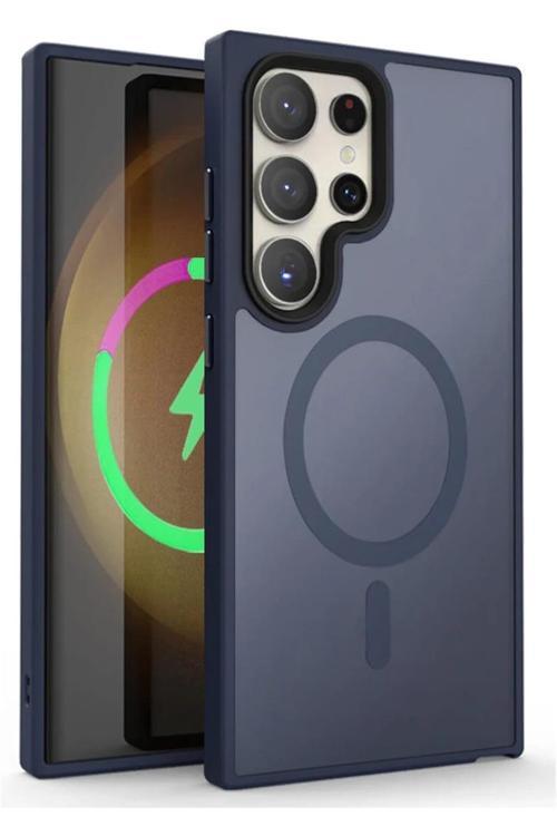 Galaxy S23 Plus Uyumlu Kılıf Kenarı Renkli Mat Transparan Magsafe Uyumlu New Impact Matte Kılıf