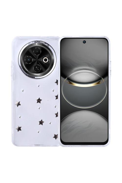 Tecno Spark 30C Uyumlu Kılıf Airbag Köşeli Şeffaf Baskılı Z-Kutup