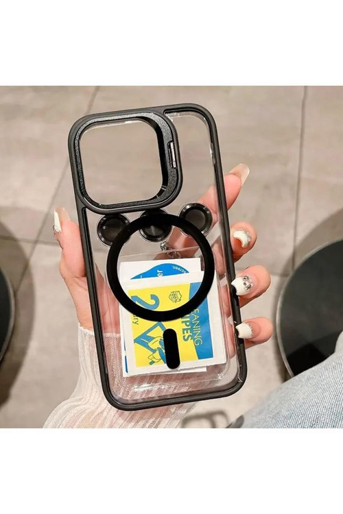 İphone 15 Pro Max Uyumlu Kamera Lens Hediye Stand Olabilen Magsafe Uyumlu Adventure Magnetic
