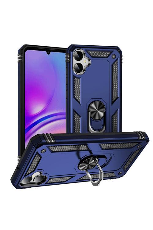 Samsung Galaxy A05 Uyumlu Kılıf Z-Vega Shockproof Standlı Yüzük Tutuculu Mega Case Kapak