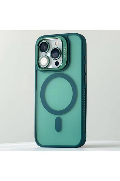 İphone 15 Pro Uyumlu Kamera Lens Aparatlı Stand Olabilen Magsafe Uyumlu Magnetic