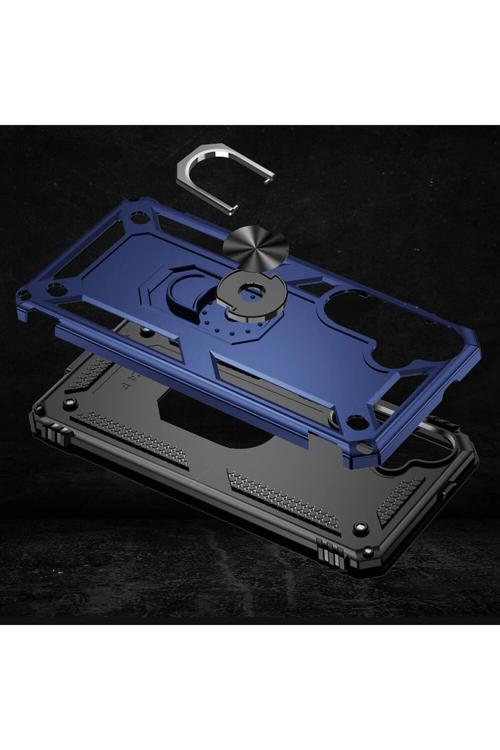 Samsung Galaxy S24 Uyumlu Kılıf Z-Vega Shockproof Standlı Yüzük Tutuculu Mega Case Kapak