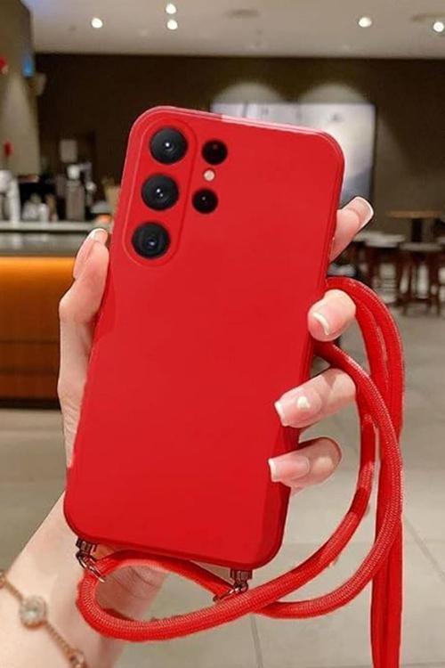 Vivo Y18 Uyumlu İpli Boyun Askılı Silikon Kılıf Boyun Çapraz Asılabilen İpli Kılıf