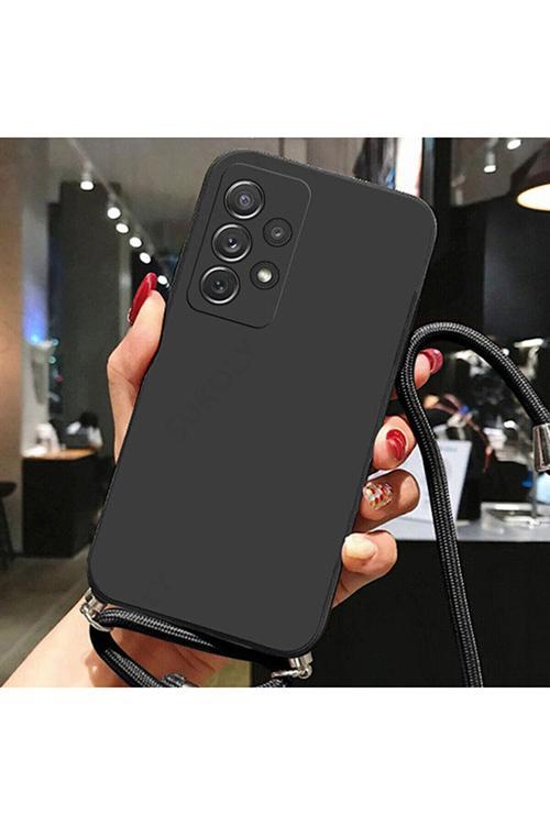 Realme 8 Ile Uyumlu Ipli Boyun Askılı Silikon Kılıf Dulcet Epiphany Kılıf Siyah