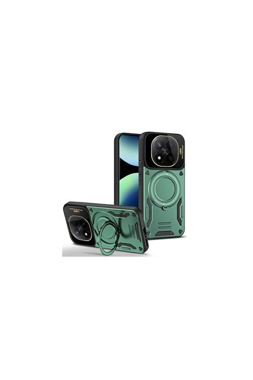 Xiaomi Redmi Note 14 Pro 5G Uyumlu Kılıf Joy Joy Standlı Lens Korumalı 360 Yüzük Aparatı
