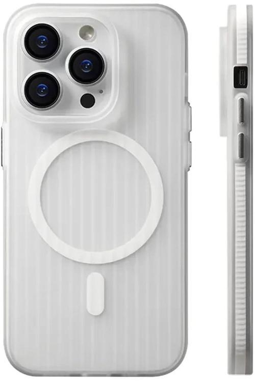 İphone 14 Pro Max Uyumlu Kılıf Kamera Korumalı Magsafe Uyumlu Şeffaf Transparan Tırtıklı Kılıf