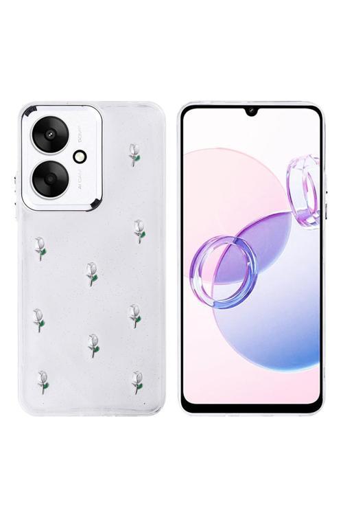 Xiaomi Poco C65 Uyumlu Kılıf Airbag Köşeli Şeffaf Baskılı Z-Kutup