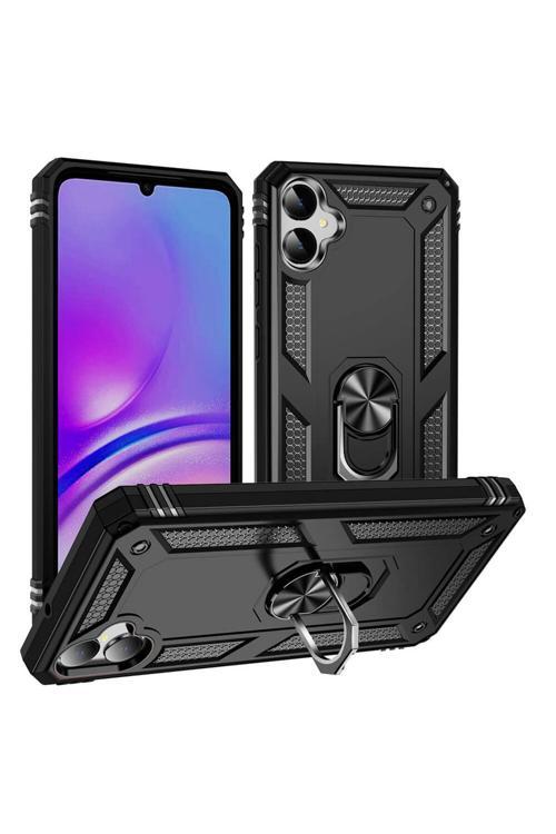 Samsung Galaxy A05 Uyumlu Kılıf Z-Vega Shockproof Standlı Yüzük Tutuculu Mega Case Kapak