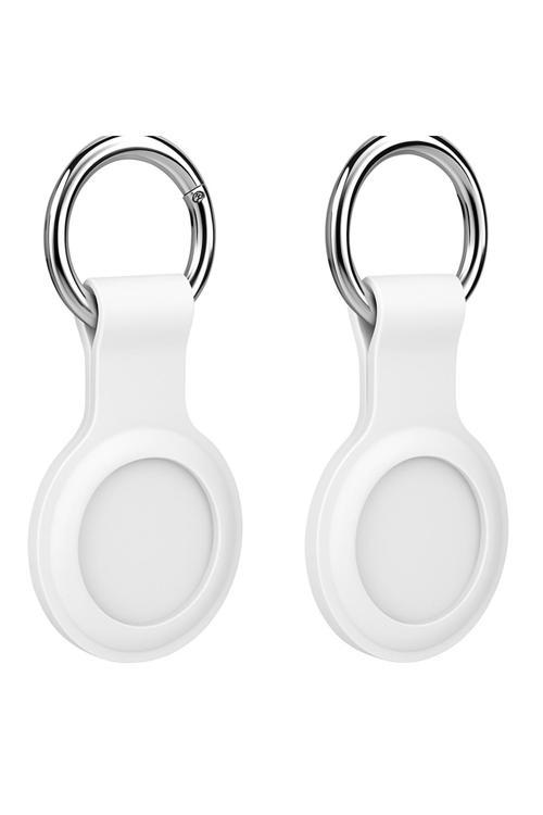 Uyumlu Anahtarlıklı Silikon Uyumlu  Kılıf A010 Koruyucu Anahtarlık Beyaz 2'Li Paket