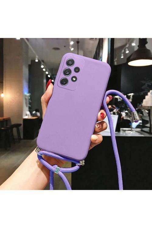 Huawei Nova 12S Uyumlu İpli Boyun Askılı Kılıf Kadife Yüzeyli Epiphany Kılıf