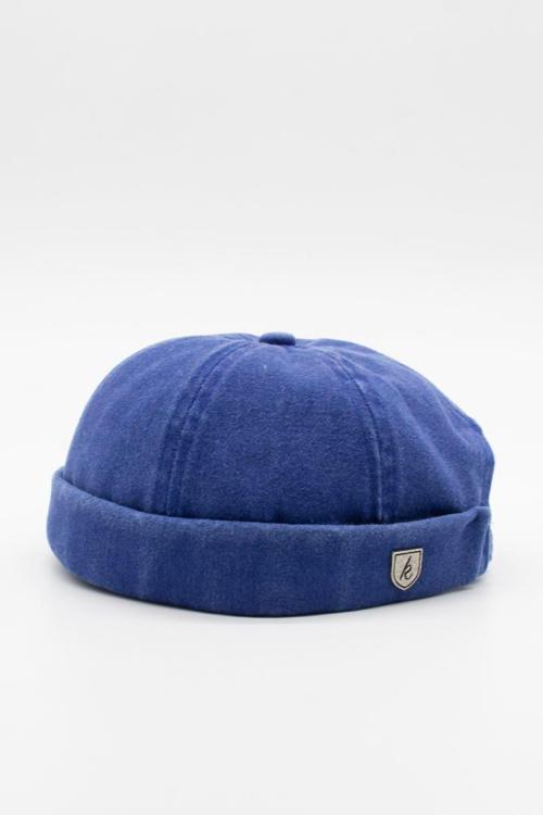 Vintage Retro Mavi Eskitme Pamuk Cap Docker Şapka