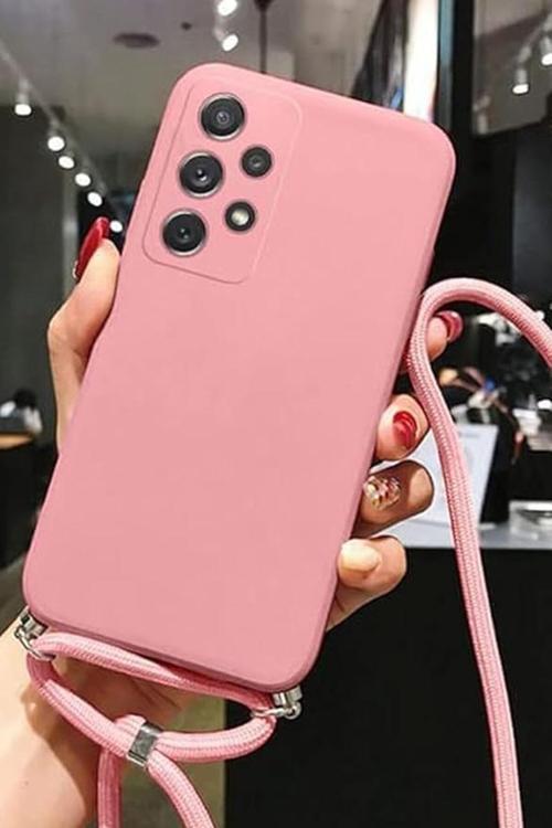 Vivo Y18 Uyumlu İpli Boyun Askılı Silikon Kılıf Boyun Çapraz Asılabilen İpli Kılıf