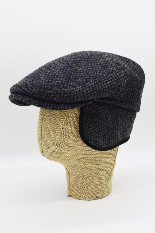 Erkek %100 Kaşmir Yün Kışlık Kasket Kulaklı Şapka