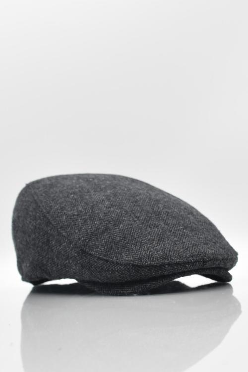 Erkek Kasket Balıksırtı Kışlık Flat Cap Yün Kasket