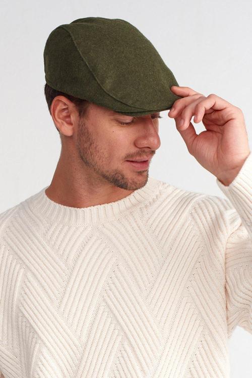 Erkek Yün Flat Cap Kasket Peaky Blinders Şapka