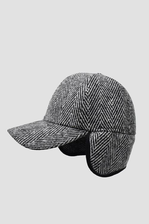 Erkek Desenli Yün Kışlık Kulaklı Kep Beyzbol Şapkası