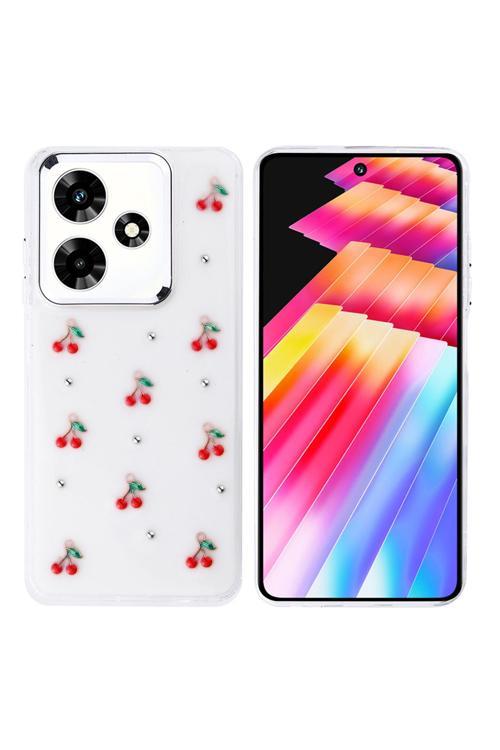 İnfinix Hot 30 Uyumlu Kılıf Airbag Köşeli Şeffaf Baskılı Z-Kutup