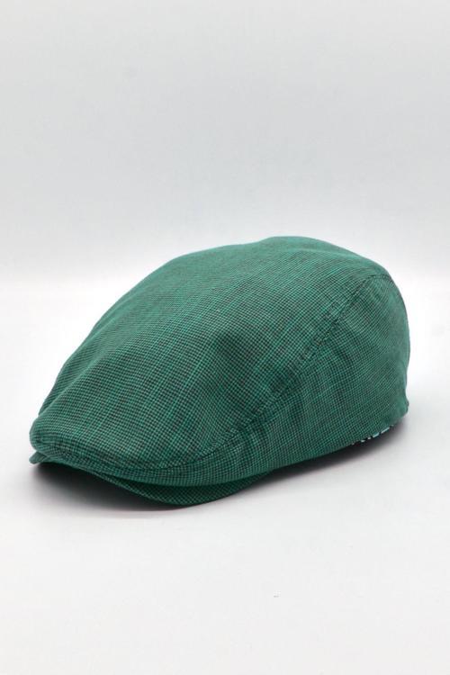 Erkek Dokulu London Kasket Yeşil Flat Cap Şapka