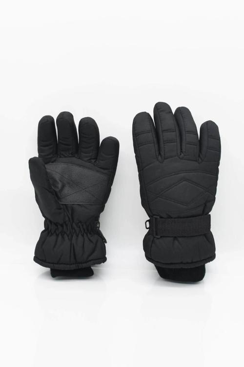 Çocuk Içi Polar Siyah Kayak-Kar Eldiveni
