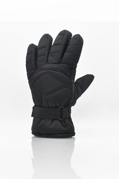 Erkek Içi Polar Siyah Kayak-Kar Eldiveni