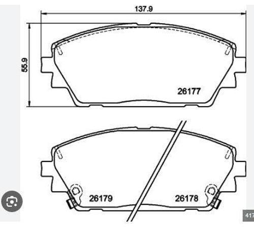 FREN BALATASI ÖN MAZDA 3 13 CX-3 15