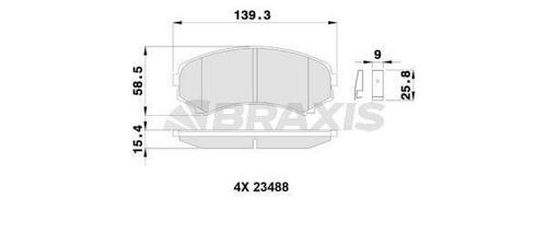 ON FREN BALATASI MITSUBISHI PAJERO 3.2DI D 07 MAZDA E2000; E2200 2.0.2.2D (06 / 1994 08 / 2002) 14