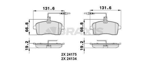 ON FREN BALATASI P407 1.6HDI 110 FAP.1.8 2.0 2.0 HDI 135 FAP 04FISLI