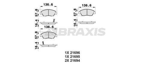 ON FREN BALATA HONDA CIVIC 1.6 1992-2000 CRX 91- CRZ 10-