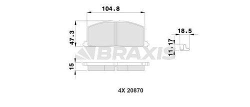 ON FREN BALATASI TOYOTA COROLLA 1.3 1.6 KARBURATORLU 1988-1997 CORONA 1988-1991 (AT171 191)