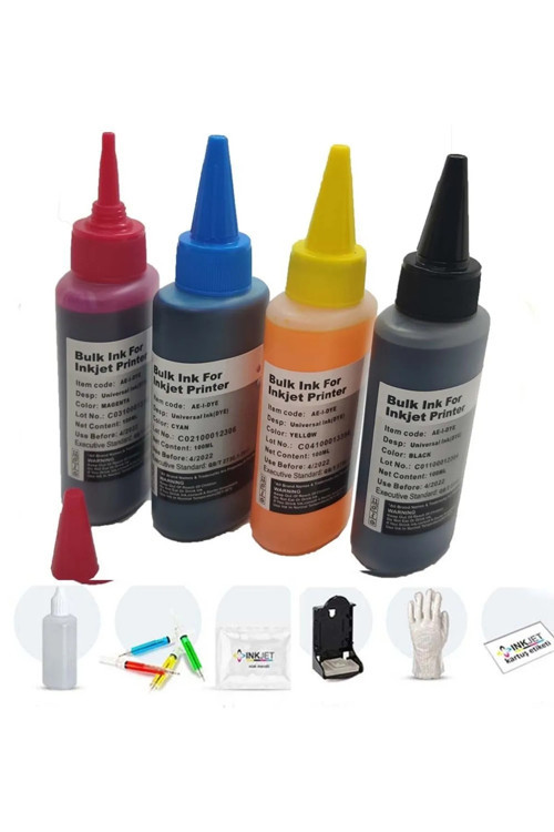 E404 E414 E464 E474 E484 Kartuş Mürekkep Dolum Seti Pg 46 Cl 56 4X100 Ml Renk
