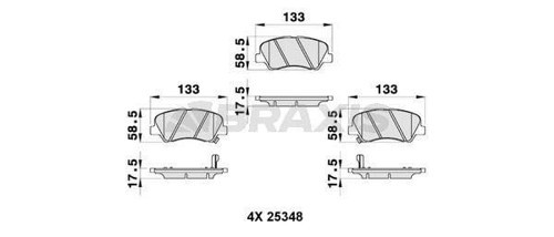 ON FREN BALATASI HYUNDAI ACCENT BLUE 2011 / KIA RIO 2011