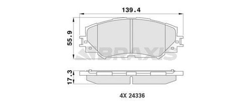 FREN BALATASI ON TOYOTA COROLLA 07-12 AURIS 07-12 URBAN CRUISER 09- / TREZIA 10- RAV4 06-