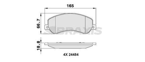ON FREN BALATASI TRANSIT V347 06 / V347 155PS A.CEKER 11 / VW AMAROK 2.0TDI 10 FISLI