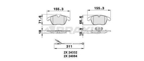 ON FREN BALATASI FISLI C5 III 1.6 16V / 1.8 16V / 2.0 16V / 1.6HDI / 2.0HDI 02 / 08 P407 DW10BTED4
