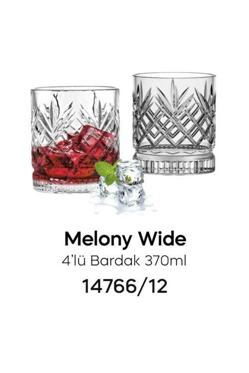 Sefa Züccaciye Perotti Melony Wıde 4`Lü Bardak 370Ml