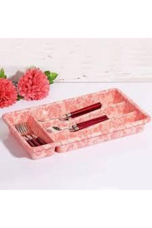 Alberlo Pembe 4 Bölmeli Kaşıklık