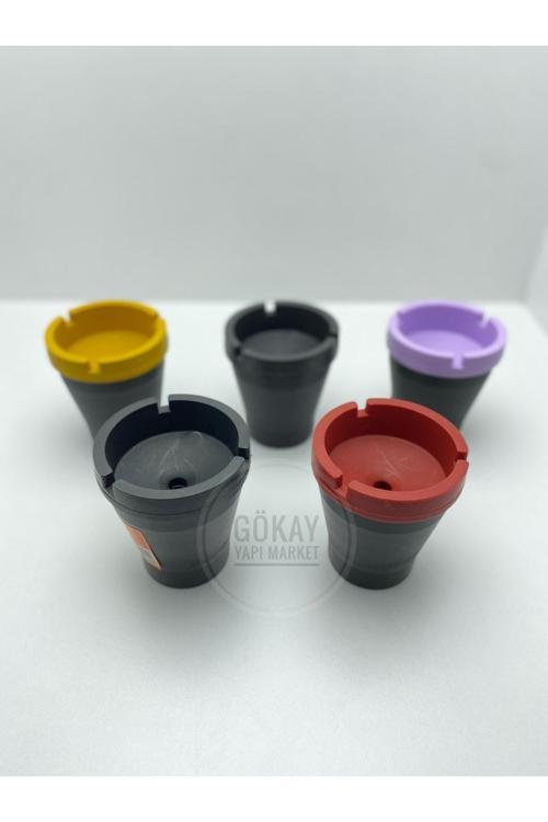 Gk Home Kokusuz Küllük Oto Araç Ev Küllüğü Yuvarlak 5'Li Karışık Renkli