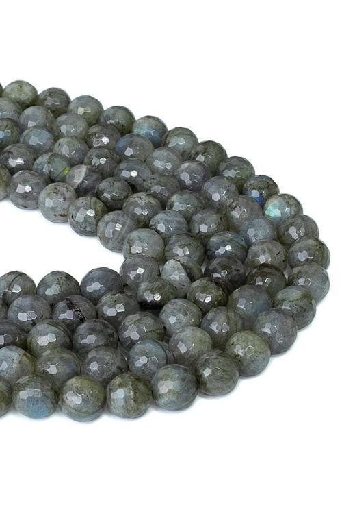 10 MM Faset Kesim Labradorit Taşı Dizi