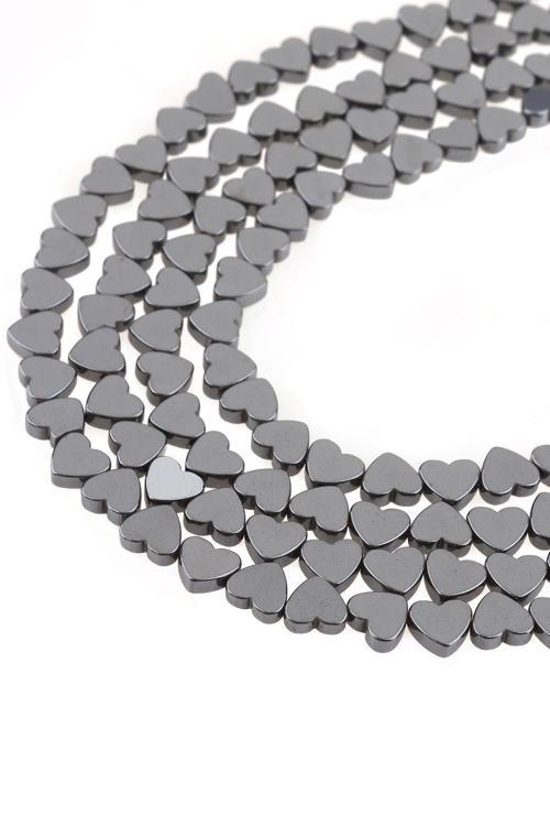 6 MM Kalp Hematit Dizi Doğaltaş - DZ4273