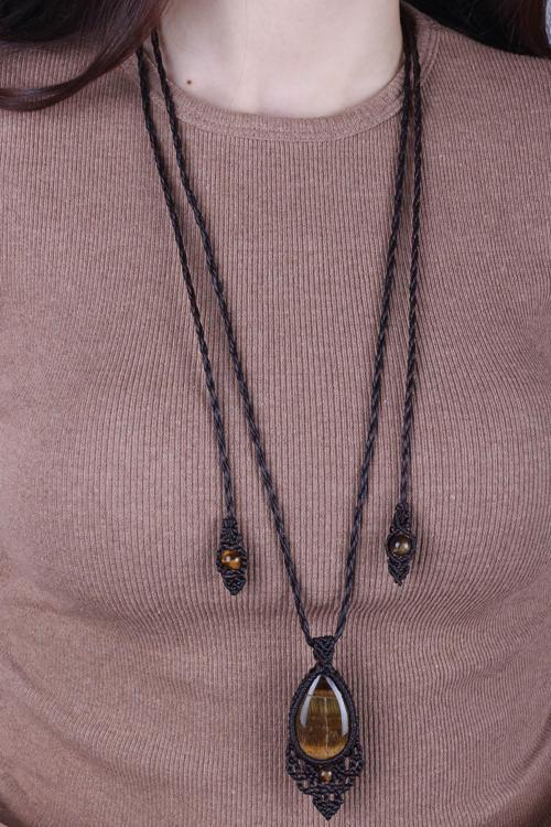 Kaplangözü Taşı Örme Kolye - 200001