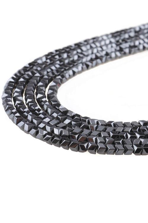 3X3 MM Köşeli Hematit Dizi Doğaltaş - DZ2420