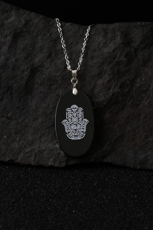 Fatma Ana Eli Akik Taşı Kolye