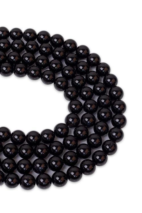 8 MM Siyah Akik Taşı Dizi