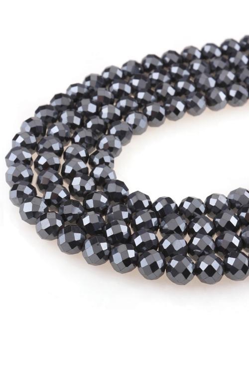 8 MM Faset Kesim Hematit Taşı Dizi