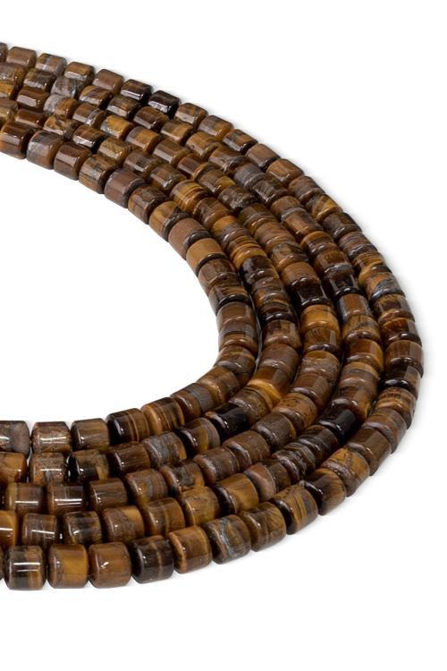 6X6 MM Kaplan Gözü Doğal Taş Dizi