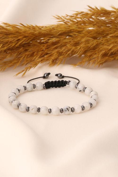 Ay Taşı ve Hematit Taşı Bileklik