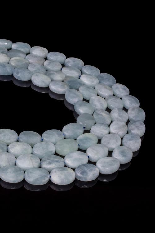 13X10 MM Oval Akuamarin Taşı Doğal Taş Dizi