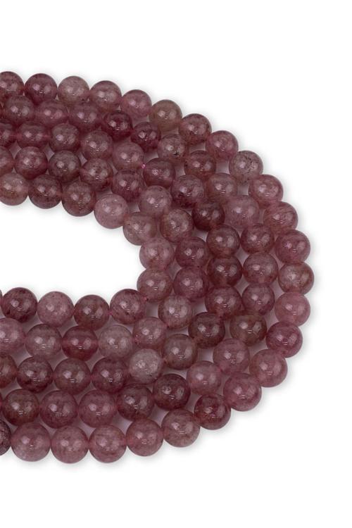 8 MM Çilek Kuvars Taşı Dizi